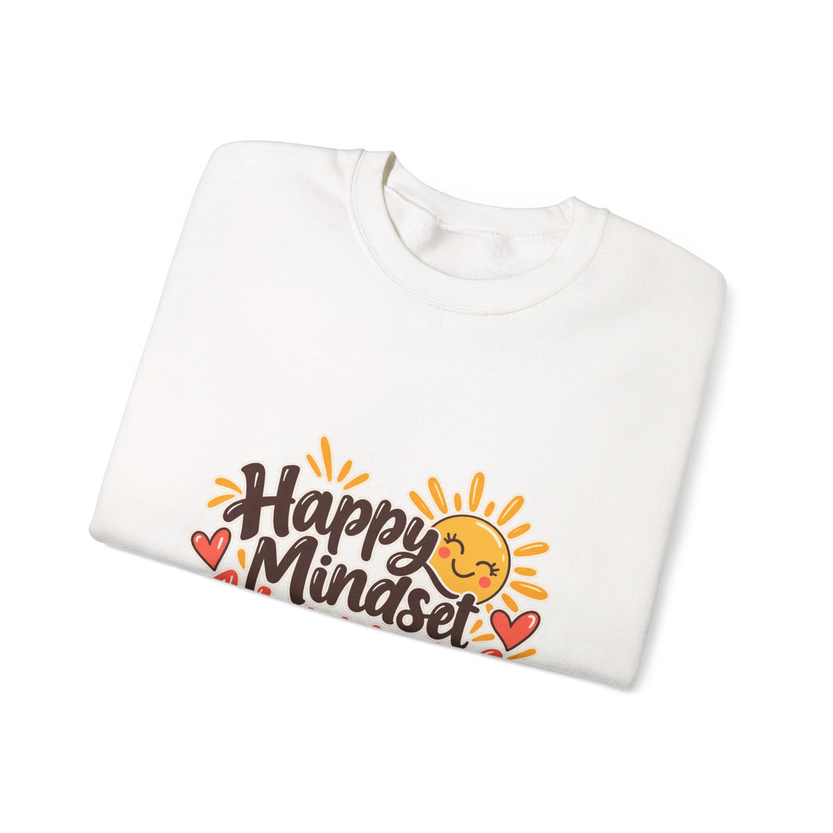 Happy Mindset Happy Life Sweatshirt | Positive Inspirational Crewneck